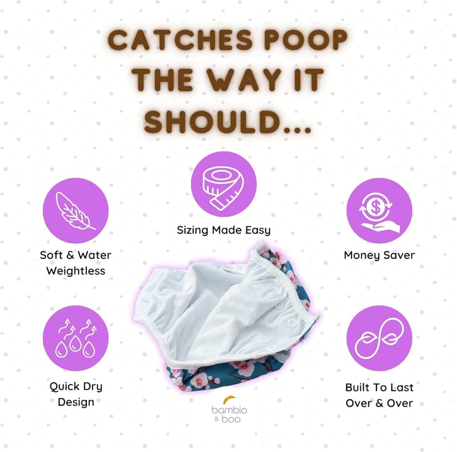 Reusable Swim Diaper - Bananas Bambi & Boo