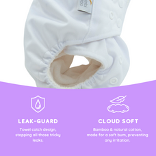 The Sleep Saver | 2 Anti-Rash, Reusable Bamboo Diapers