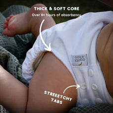 The Sleep Saver | 2 Anti-Rash, Reusable Bamboo Diapers